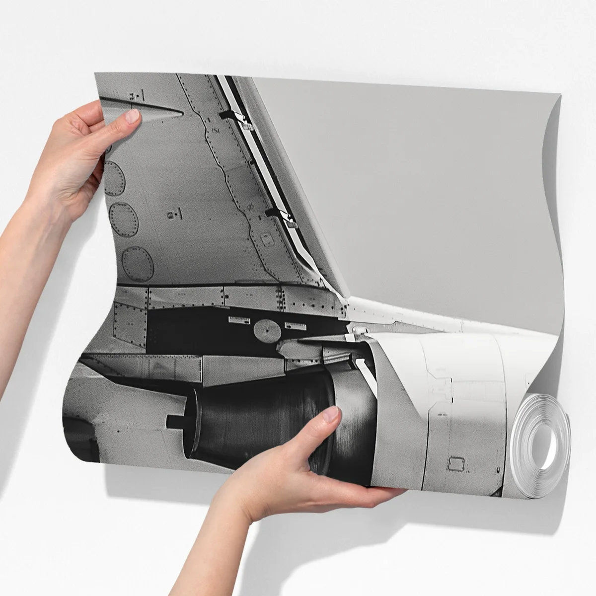 Fototapete nahaufnahme der unterseite eines flugzeugs Fototapete nahaufnahme der unterseite eines flugzeugs