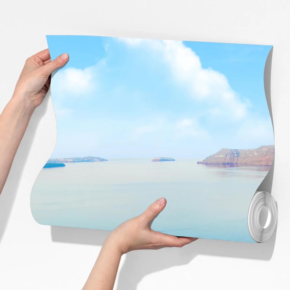 Fototapeta Santorini widok na morze z tarasu Fototapeta Santorini widok na morze z tarasu