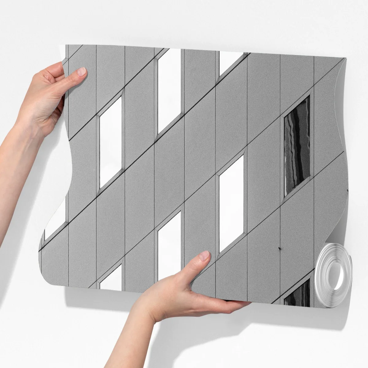 Fototapeta minimalistyczna fasada z geometrycznym wzorem Fototapeta minimalistyczna fasada z geometrycznym wzorem