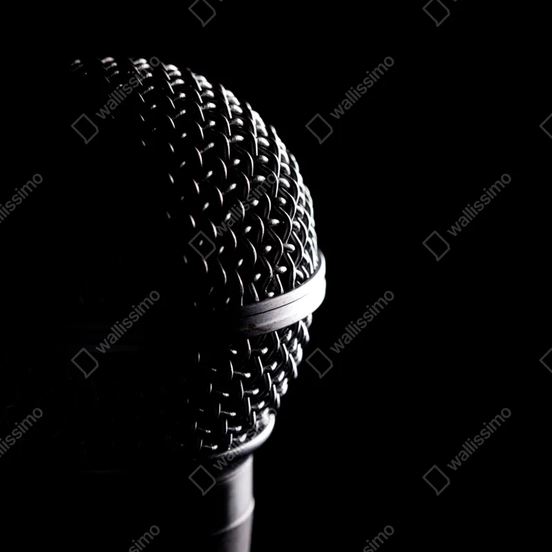 Schrankaufkleber dramatische mikrofon-nahaufnahme Schrankaufkleber dramatische mikrofon-nahaufnahme