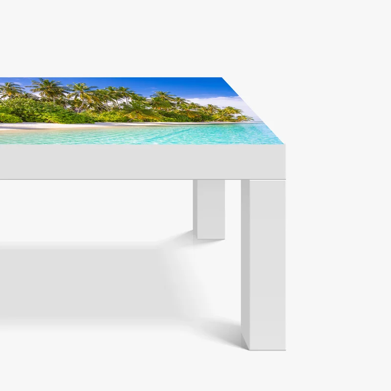 Tischaufkleber und Schreibtischaufkleber tropischer palmenstrand