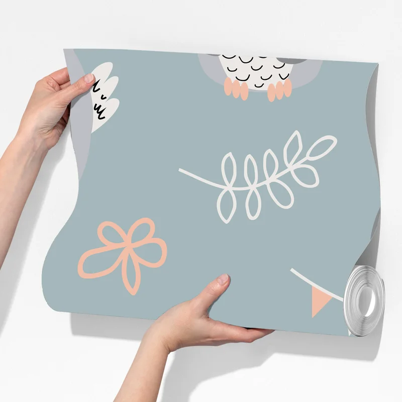 Fototapete niedliches eulenmuster für das kinderzimmer Fototapete niedliches eulenmuster für das kinderzimmer