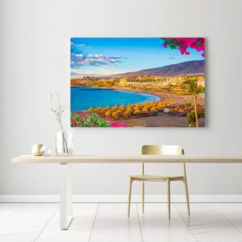 Leinwandbild sonniger strand Torviscas, Teneriffa Leinwandbild sonniger strand Torviscas, Teneriffa