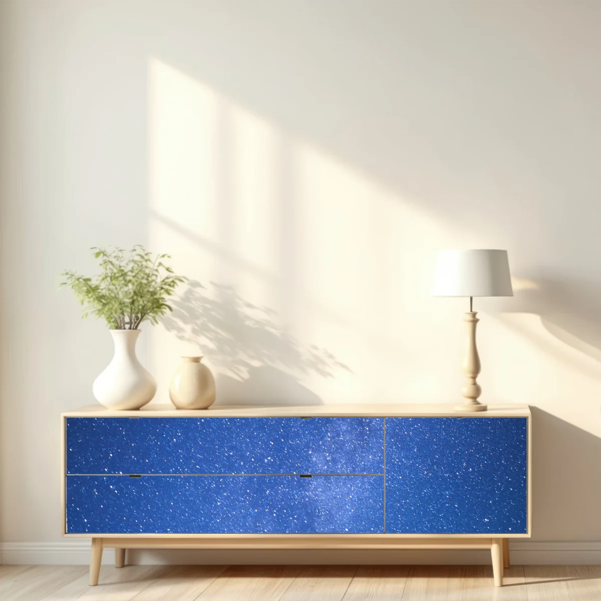 Repositionierbarer Aufkleber sternenklare Milchstraße über dem Wald Repositionierbarer Aufkleber sternenklare Milchstraße über dem Wald