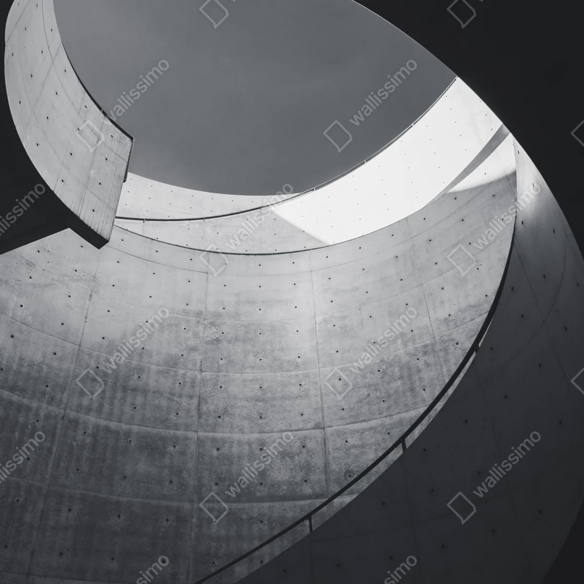 Leinwandbild geschwungene beton-spiraltreppe Leinwandbild geschwungene beton-spiraltreppe