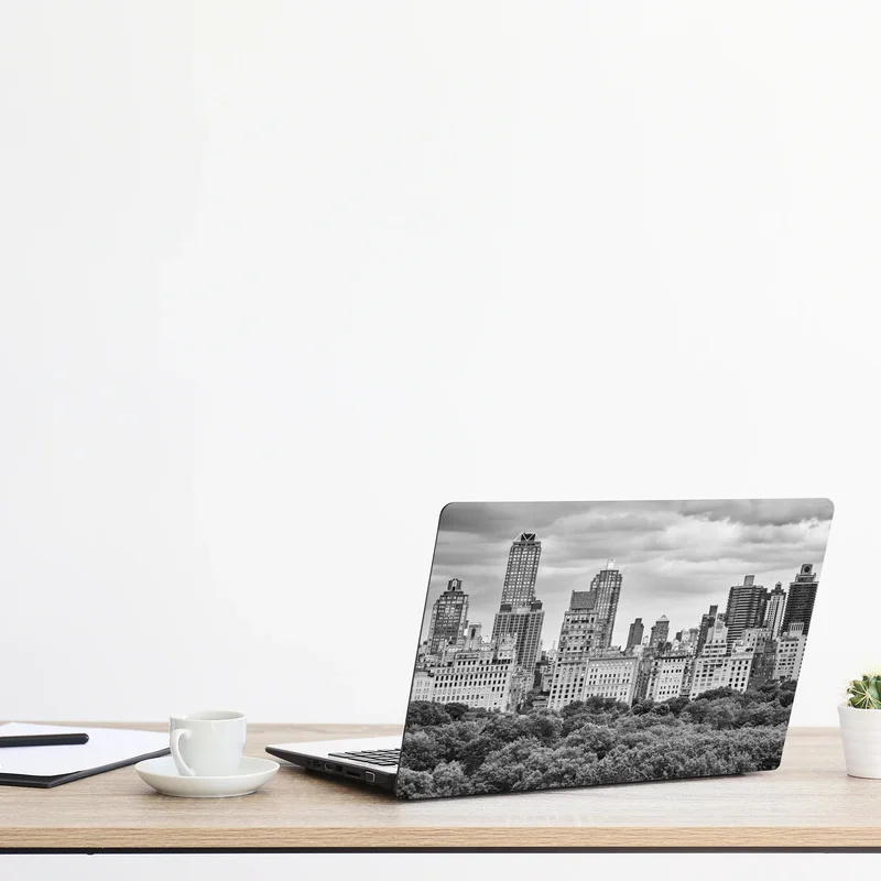 Laptop-Aufkleber Manhattan skyline in schwarzweiß