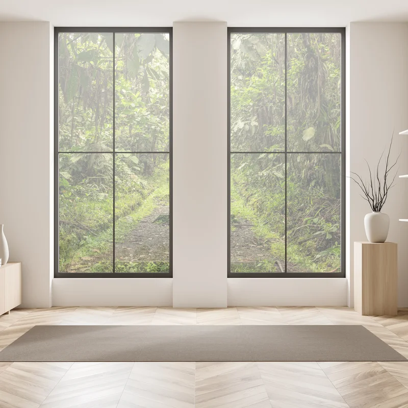 Naklejka na okno ścieżka przez bujną dżunglę