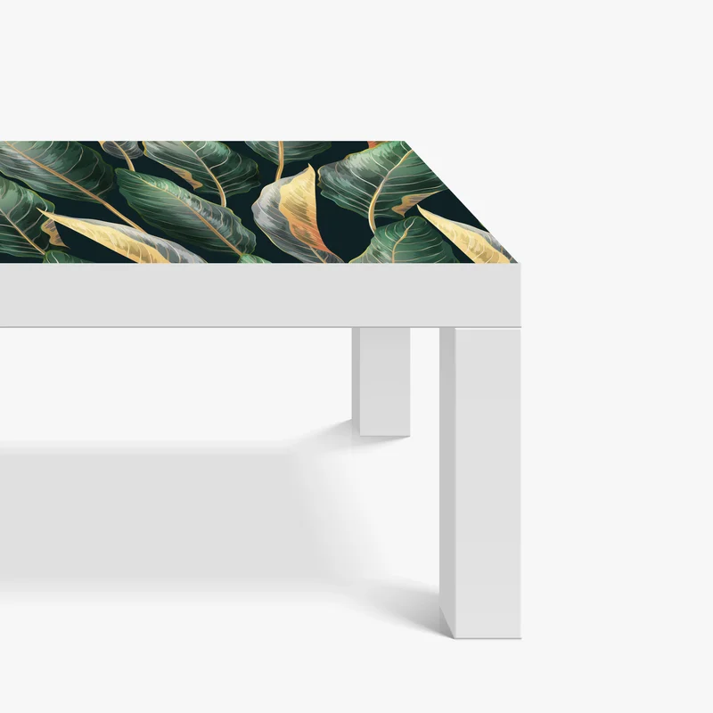 Tischaufkleber und Schreibtischaufkleber vintage tropisches blättermuster