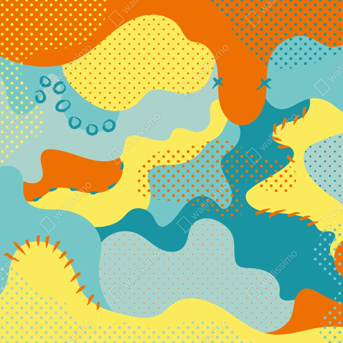 Laptop-Aufkleber lebendige abstrakte pop-art-komposition Laptop-Aufkleber lebendige abstrakte pop-art-komposition