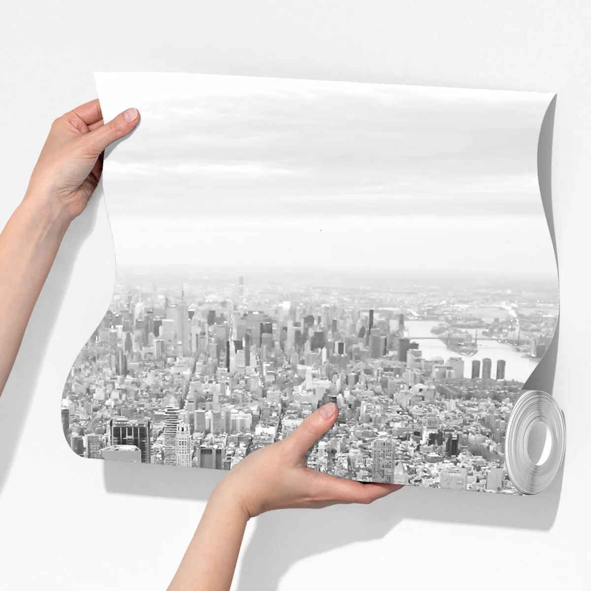 Fototapete Manhattan skyline aus der luft Fototapete Manhattan skyline aus der luft