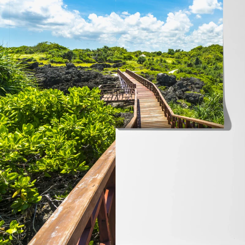 Fototapete tropischer holzsteg zur türkislagune Fototapete tropischer holzsteg zur türkislagune