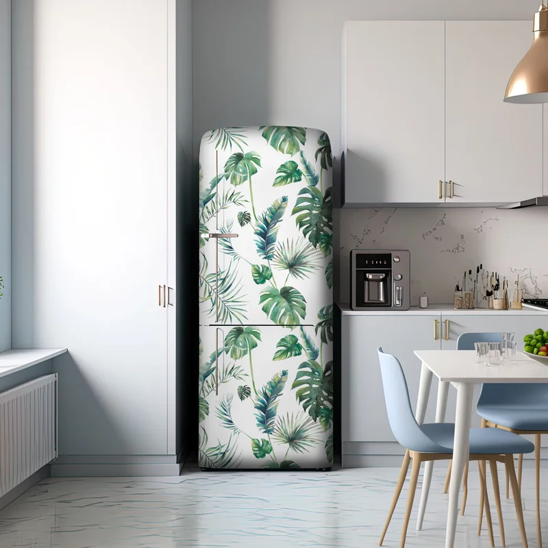Kühlschrankaufkleber aquarell tropische blätter muster Kühlschrankaufkleber aquarell tropische blätter muster