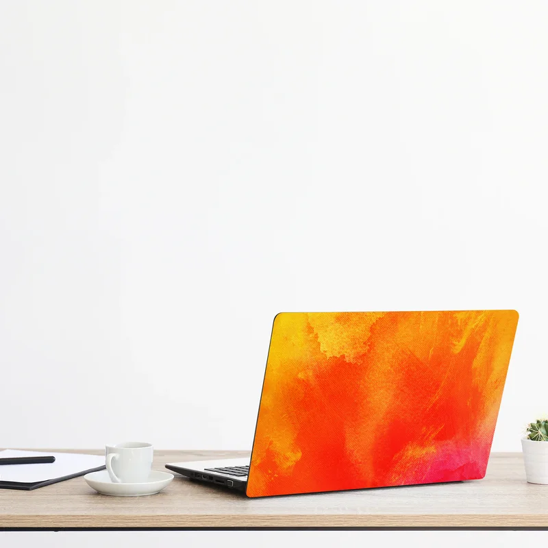 Laptop-Aufkleber lebendiger oranger abstrakter verlauf