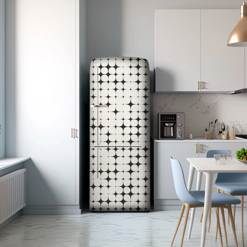 Kühlschrankaufkleber monochromes geometrisches punktmuster