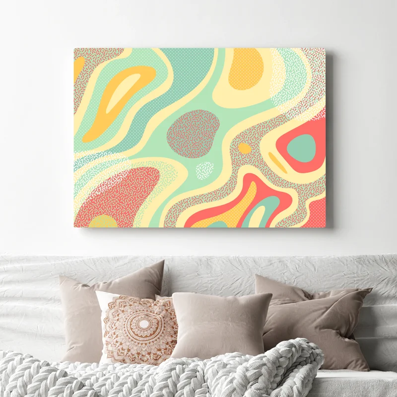 Leinwandbild pastelliges organisches abstraktes muster Leinwandbild pastelliges organisches abstraktes muster