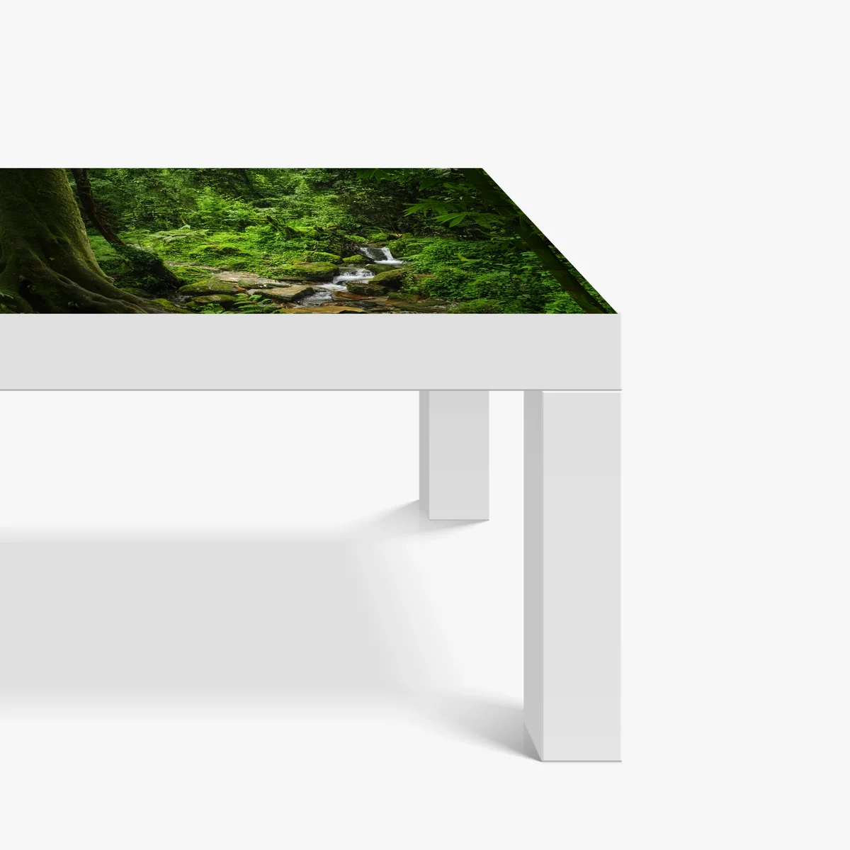 Tischaufkleber und Schreibtischaufkleber üppiger grüner waldwasserfall Tischaufkleber und Schreibtischaufkleber üppiger grüner waldwasserfall
