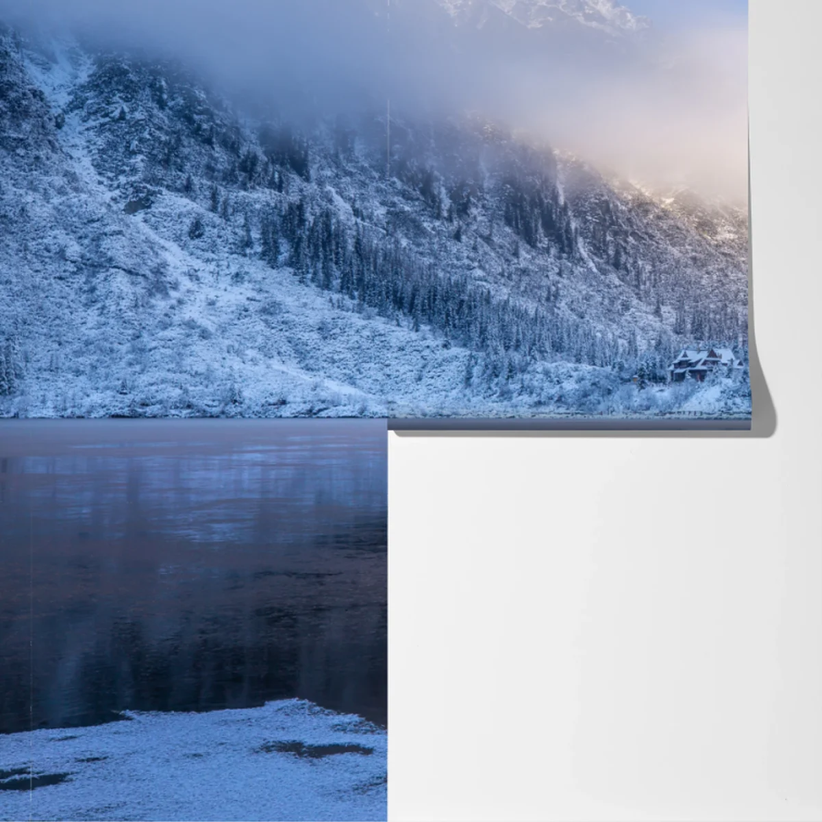 Fototapete winterlicher sonnenaufgang in der Hohen Tatra Fototapete winterlicher sonnenaufgang in der Hohen Tatra