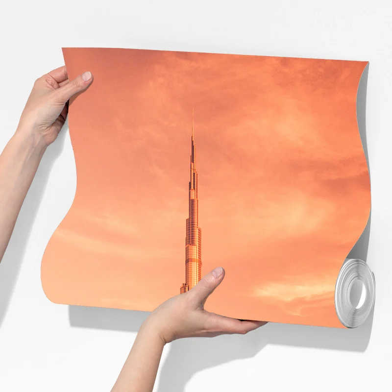 Fototapeta panorama Dubaju o zachodzie słońca Fototapeta panorama Dubaju o zachodzie słońca