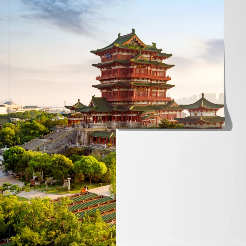 Fototapete Tengwang-Pavillon bei sonnenaufgang Fototapete Tengwang-Pavillon bei sonnenaufgang