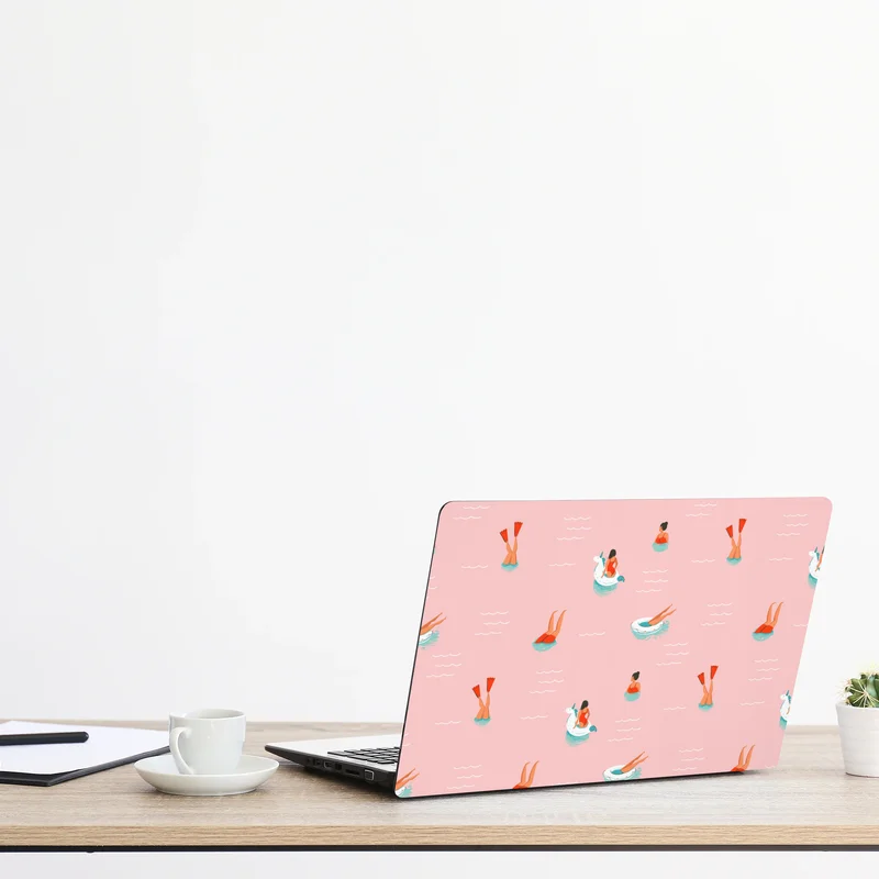 Naklejka na laptopa zabawny pastelowy wzór basenowy Naklejka na laptopa zabawny pastelowy wzór basenowy