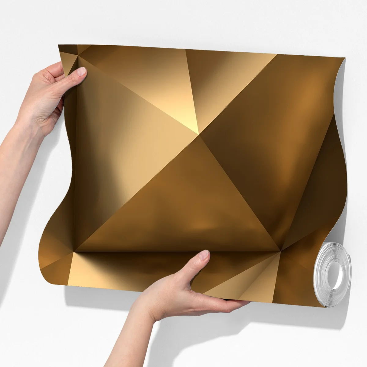 Fototapeta złote geometryczne fasety Fototapeta złote geometryczne fasety