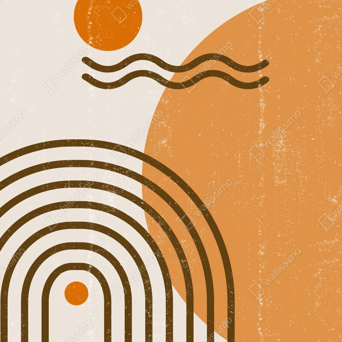 Poster boho geometrische sonne und regenbogen abstraktion • Poster bei Wallnifity® Poster boho geometrische sonne und regenbogen abstraktion • Poster bei Wallnifity®