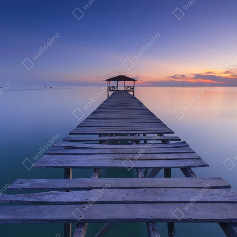 Türaufkleber ruhiger steg bei sonnenuntergang Türaufkleber ruhiger steg bei sonnenuntergang