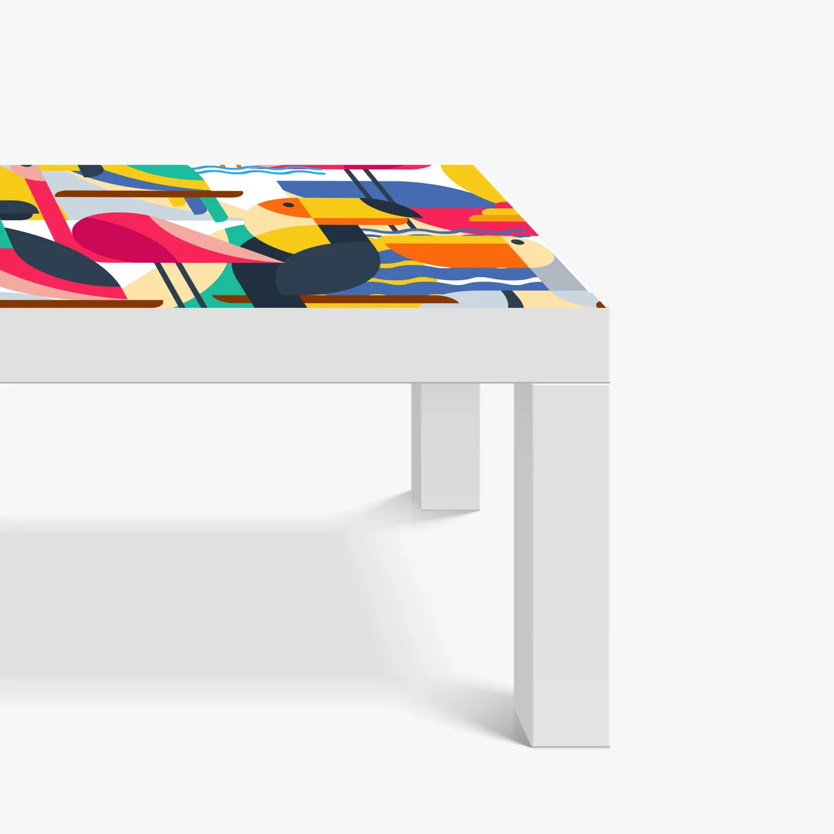 Tischaufkleber und Schreibtischaufkleber tropisches geometrisches vogelmuster Tischaufkleber und Schreibtischaufkleber tropisches geometrisches vogelmuster