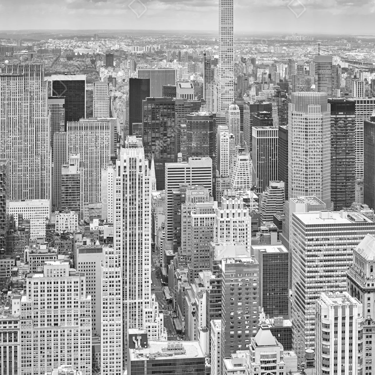 Laptop-Aufkleber panorama von New York in schwarzweiß Laptop-Aufkleber panorama von New York in schwarzweiß