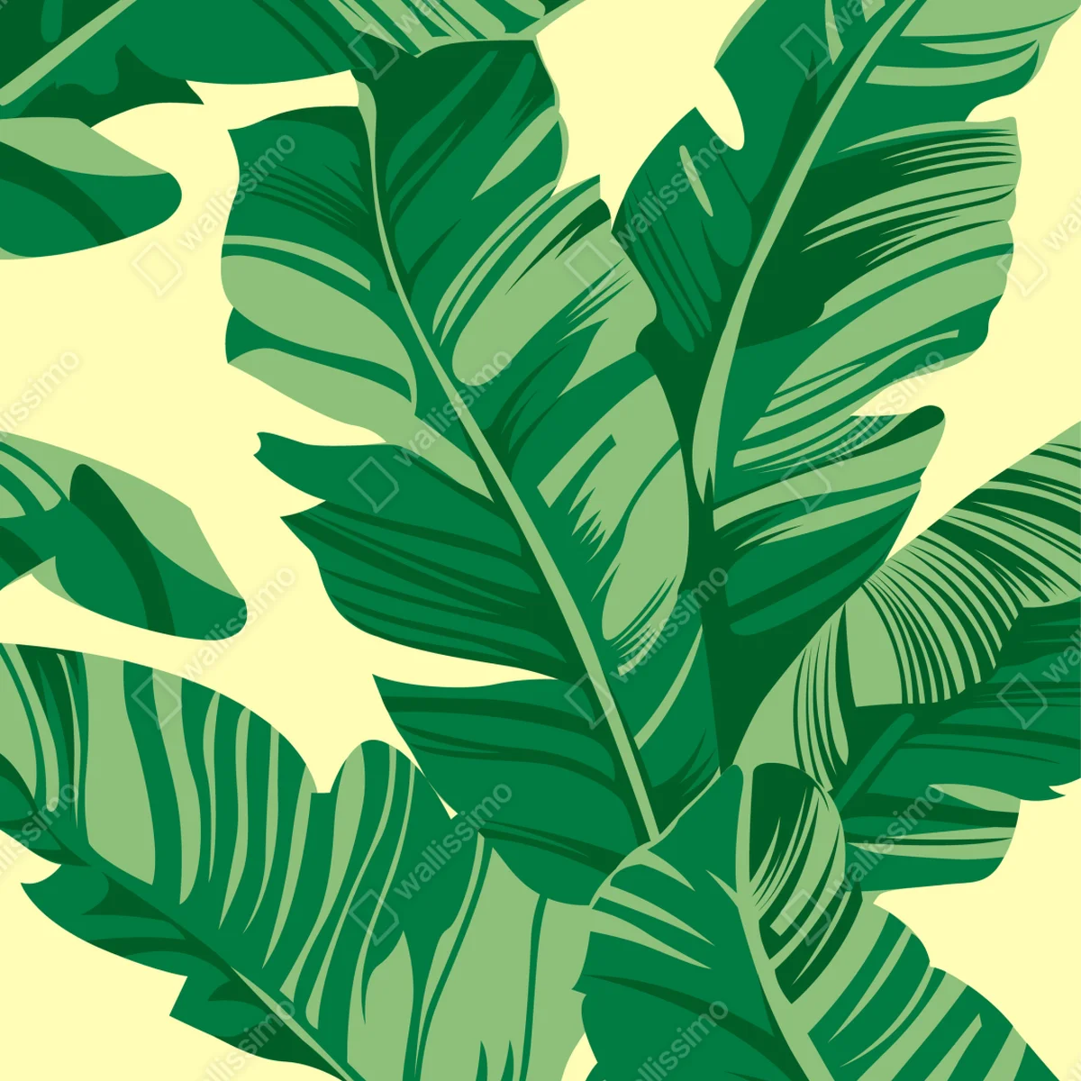 Laptop-Aufkleber tropisches muster mit bananenblättern Laptop-Aufkleber tropisches muster mit bananenblättern