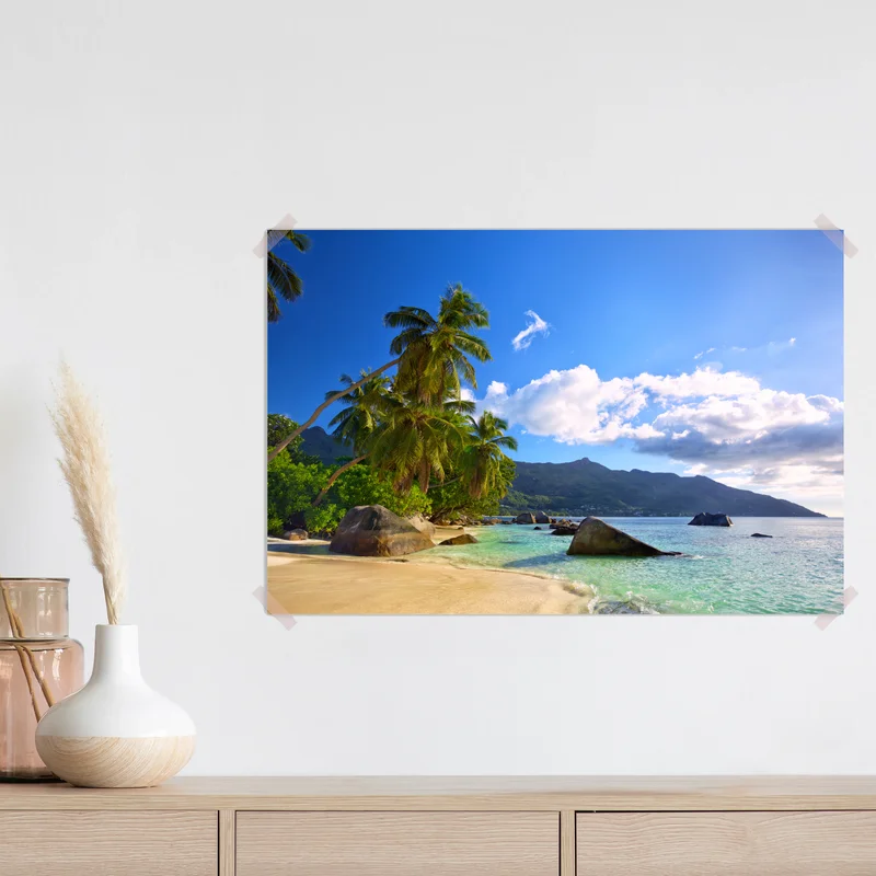 Poster tropischer strand auf Mahé Poster tropischer strand auf Mahé