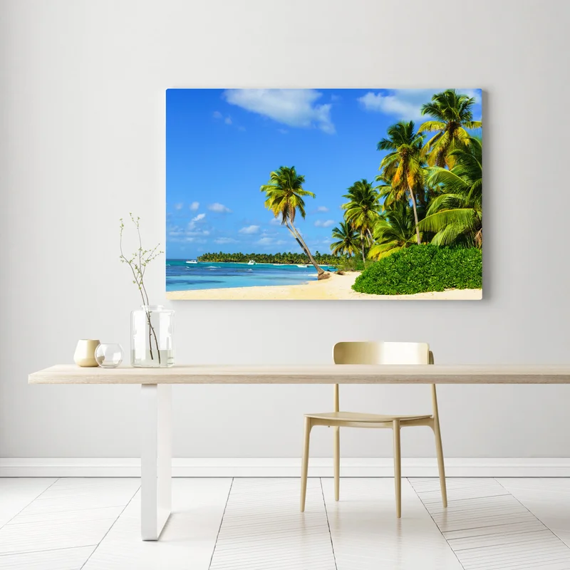 Leinwandbild tropischer palmenstrand Leinwandbild tropischer palmenstrand