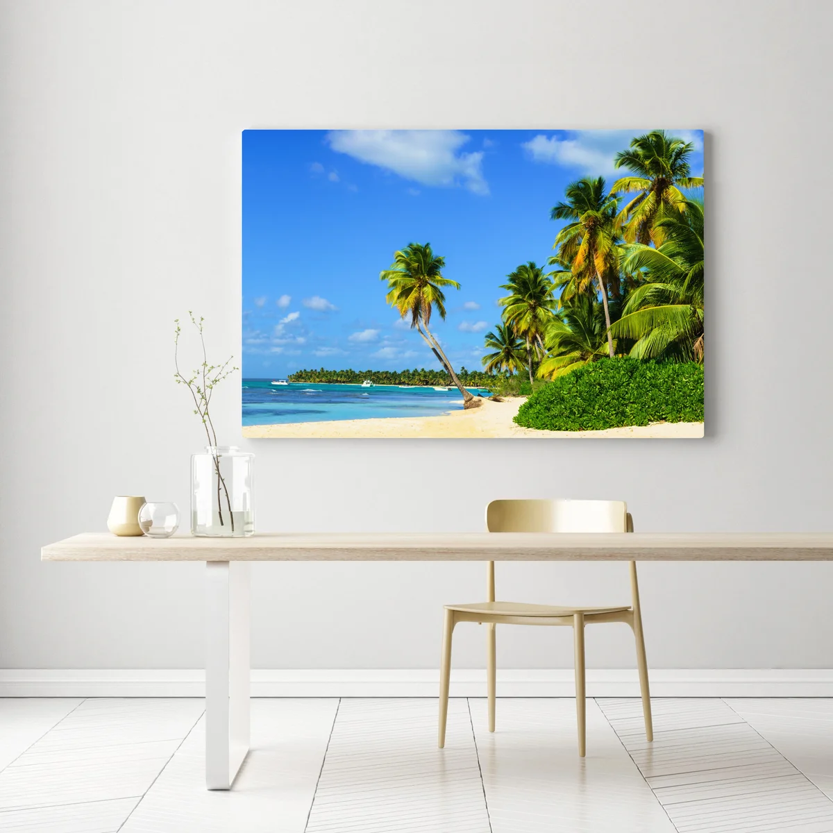 Leinwandbild tropischer palmenstrand Leinwandbild tropischer palmenstrand