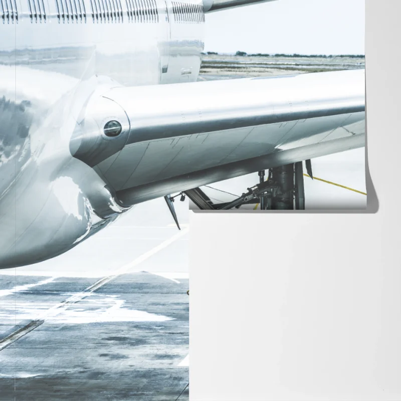 Fototapete nahaufnahme triebwerk am terminal Fototapete nahaufnahme triebwerk am terminal