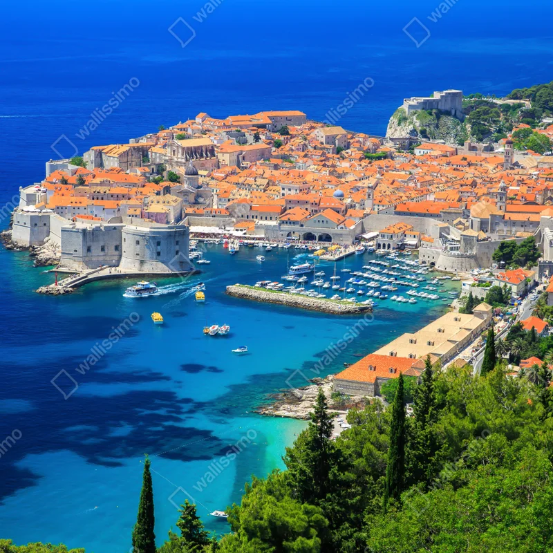 Leinwandbild Dubrovnik altstadt aus der luft Leinwandbild Dubrovnik altstadt aus der luft