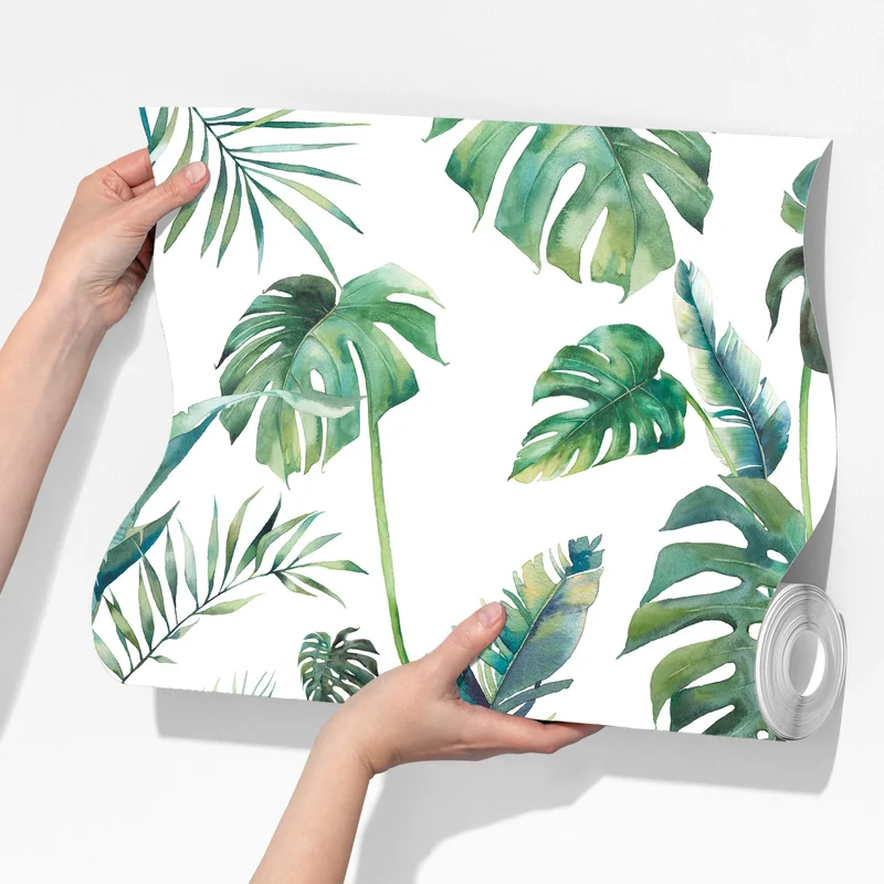 Fototapete aquarell tropische blätter muster Fototapete aquarell tropische blätter muster