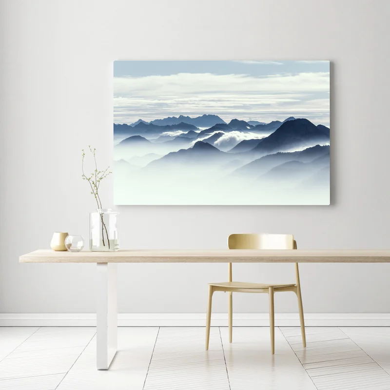 Leinwandbild neblige bergschichten im morgenlicht Leinwandbild neblige bergschichten im morgenlicht