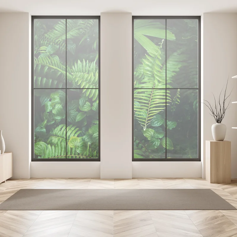 Fensteraufkleber üppige tropische farnblätter Fensteraufkleber üppige tropische farnblätter