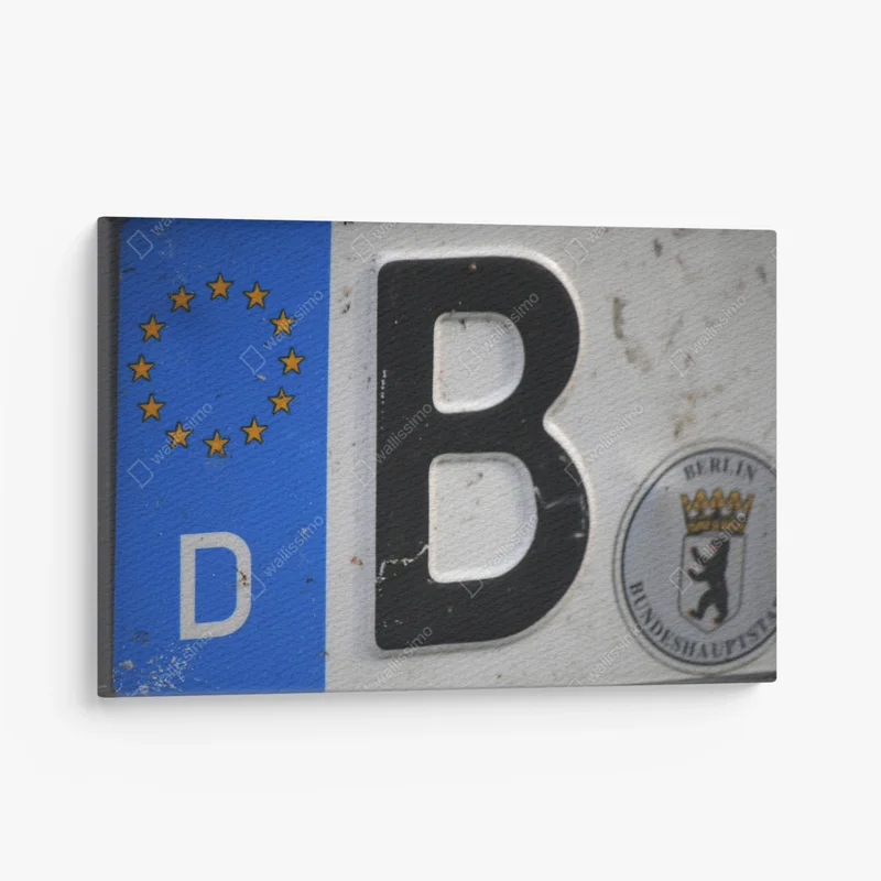 Leinwandbild car id "b" für berlin • Leinwandbilder bei Wallnifity® Leinwandbild car id "b" für berlin • Leinwandbilder bei Wallnifity®