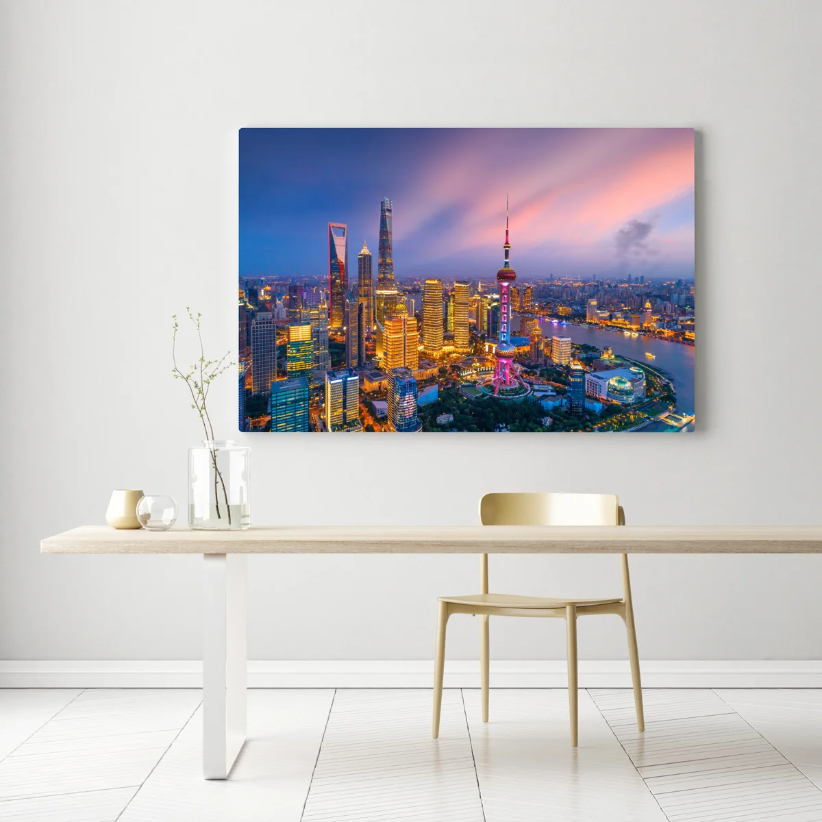 Leinwandbild Shanghai nächtliche skyline Leinwandbild Shanghai nächtliche skyline