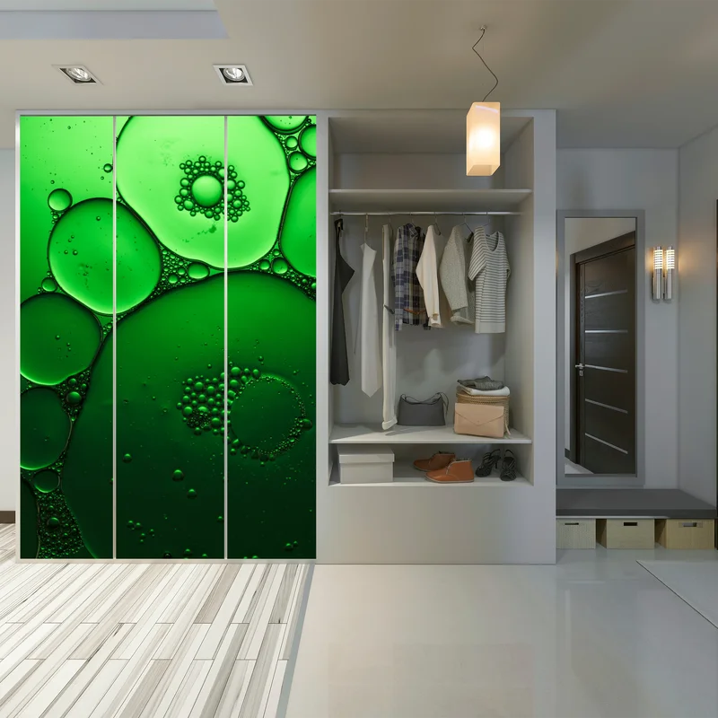 Schrankaufkleber grüne blasen abstrakte komposition