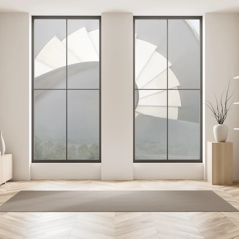 Fensteraufkleber spiraltreppe abstrakte komposition