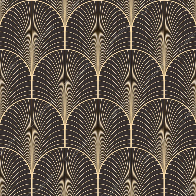 Tischaufkleber und Schreibtischaufkleber art deco goldenes fächermuster Tischaufkleber und Schreibtischaufkleber art deco goldenes fächermuster