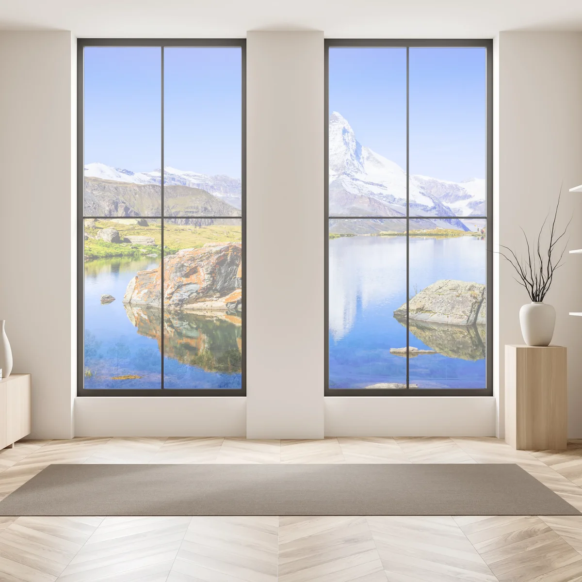 Fensteraufkleber Matterhorn spiegelung am Stellisee, Zermatt Fensteraufkleber Matterhorn spiegelung am Stellisee, Zermatt