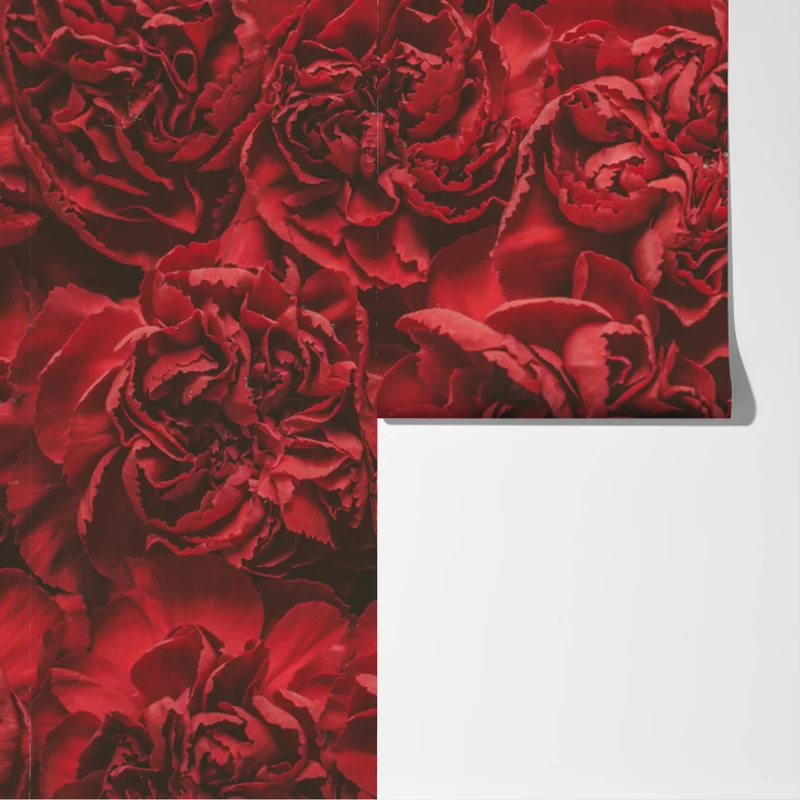 Fototapete vintage rote nelken blumenmuster Fototapete vintage rote nelken blumenmuster