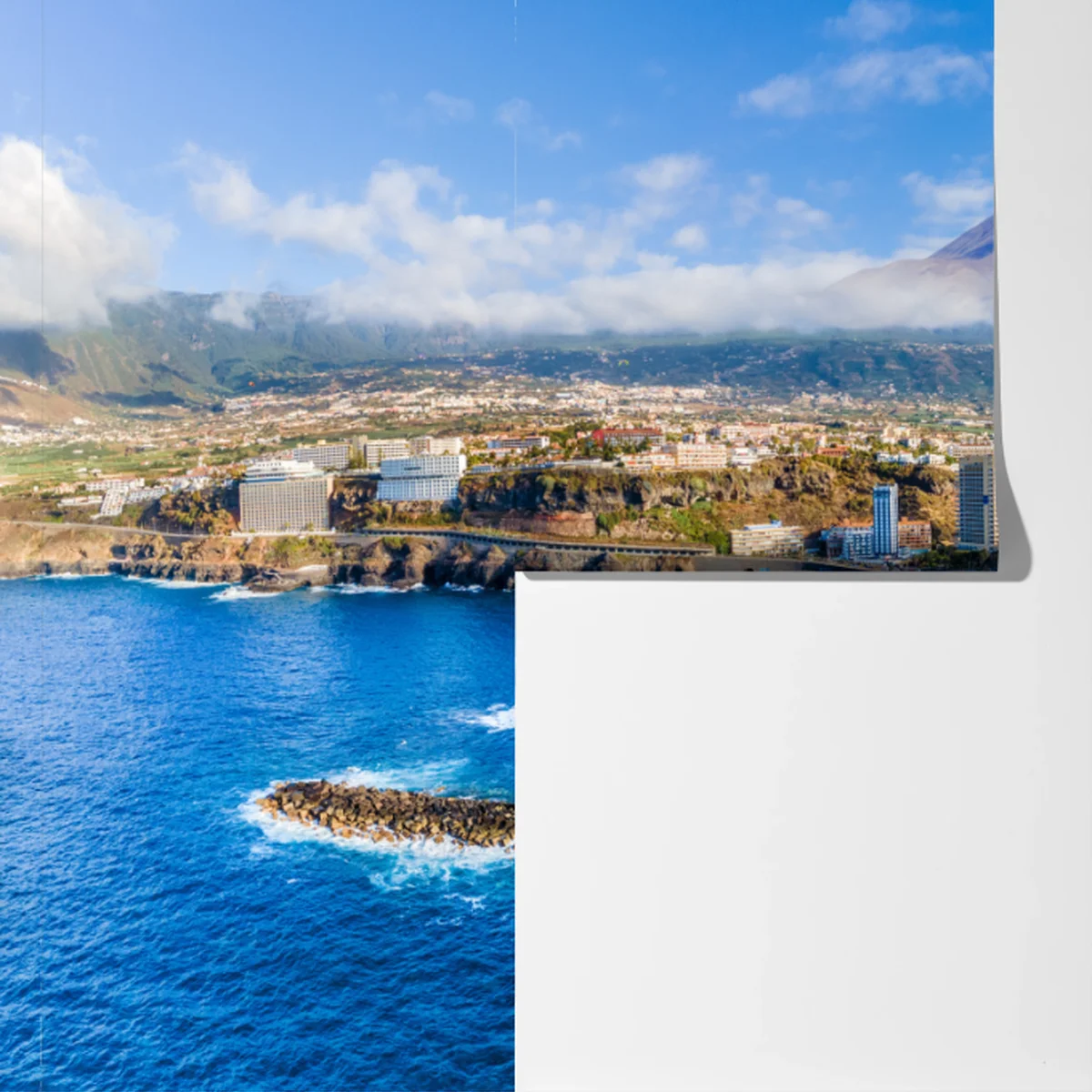 Fototapete luftpanorama der küste von Teneriffa mit dem Mount Teide Fototapete luftpanorama der küste von Teneriffa mit dem Mount Teide