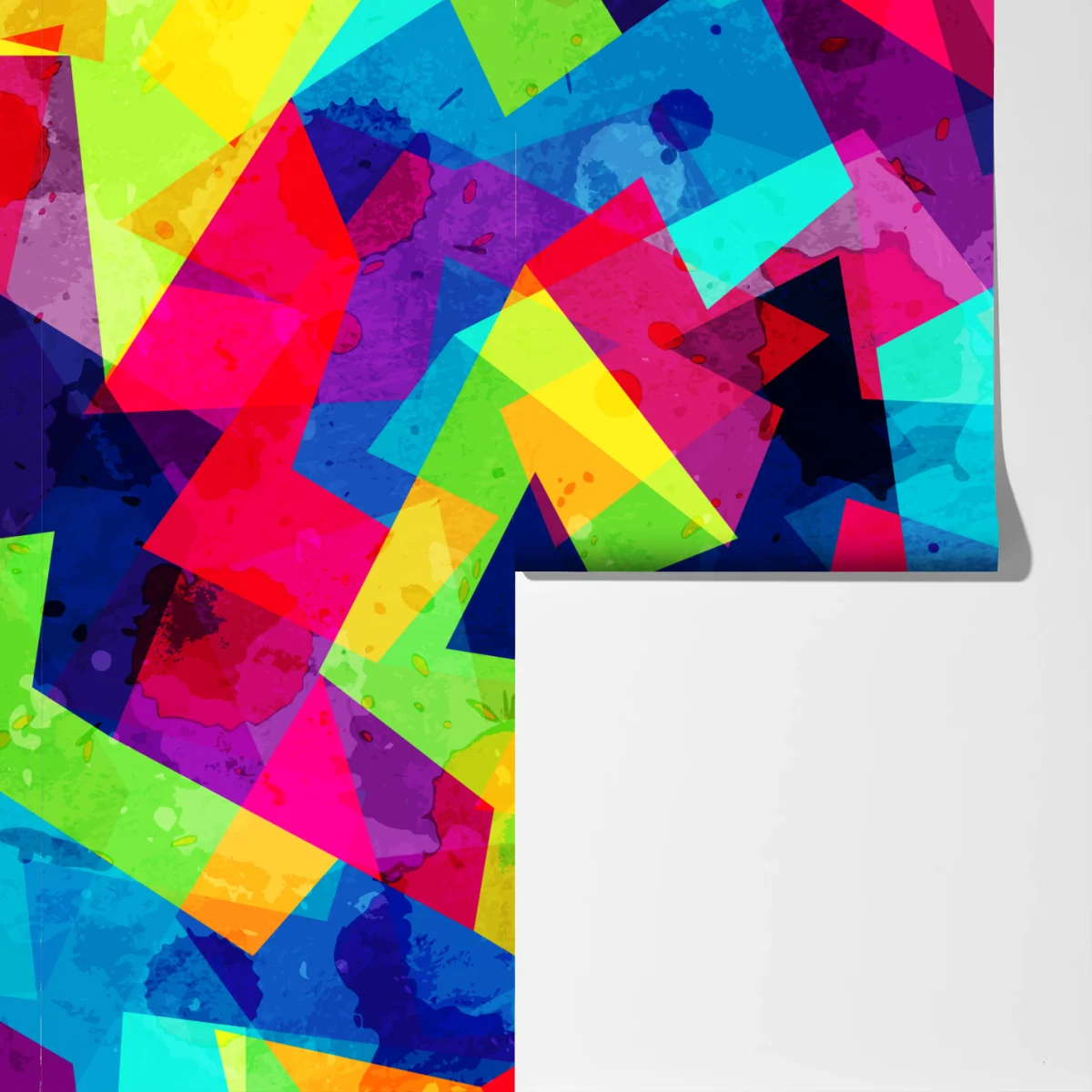 Fototapete lebendige geometrische aquarell-collage Fototapete lebendige geometrische aquarell-collage