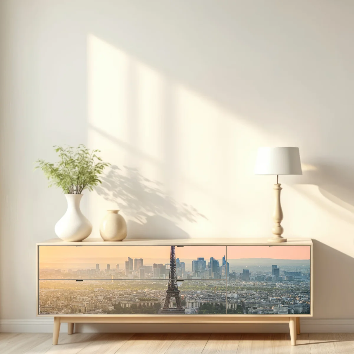 Repositionierbarer Aufkleber Paris stadtbild bei sonnenuntergang mit dem Eiffelturm Repositionierbarer Aufkleber Paris stadtbild bei sonnenuntergang mit dem Eiffelturm