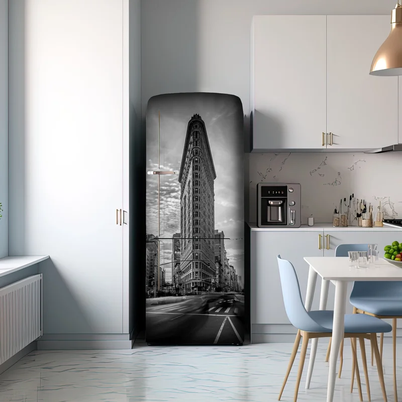 Kühlschrankaufkleber Flatiron, New York — monochrome architektur