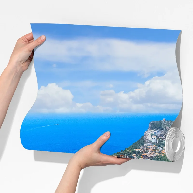 Fototapeta widok z lotu ptaka na zatokę Port de Sóller Fototapeta widok z lotu ptaka na zatokę Port de Sóller